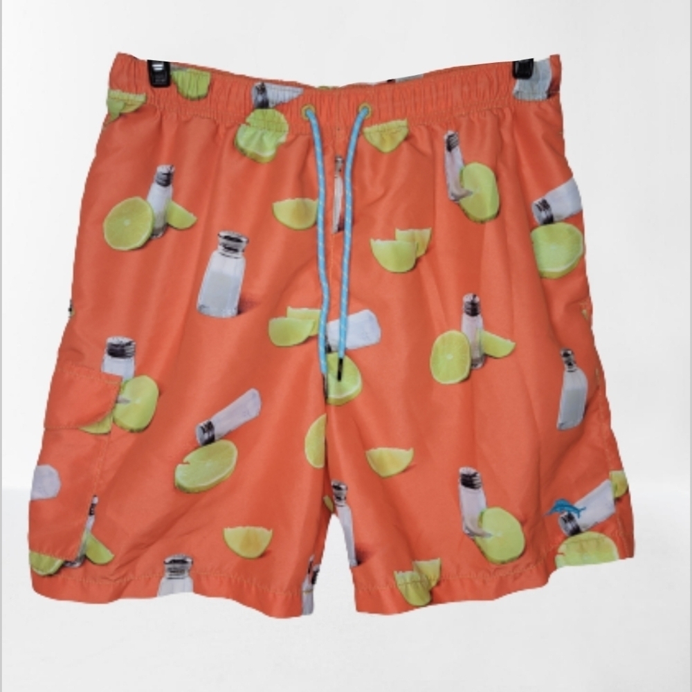 Tommy Bahama Relax Naples Swim Trunks Salt Shaker & Lime Size Medium
